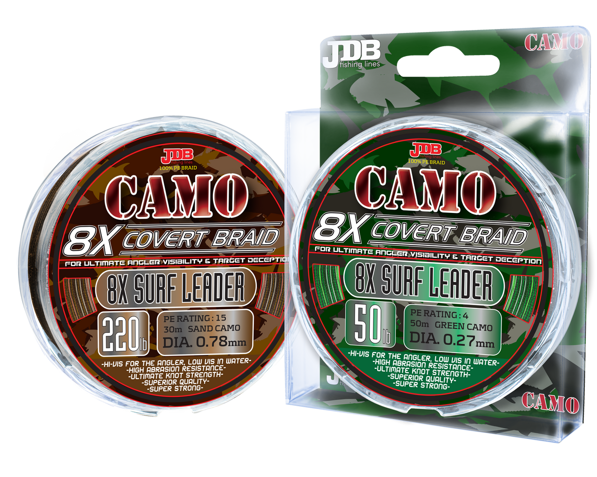 JDB 8X Camo Covert Braid - Surf Leader