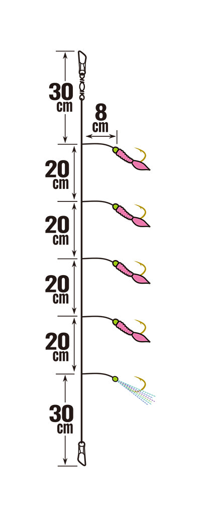 Sasame - Pink Shrimp Sabiki