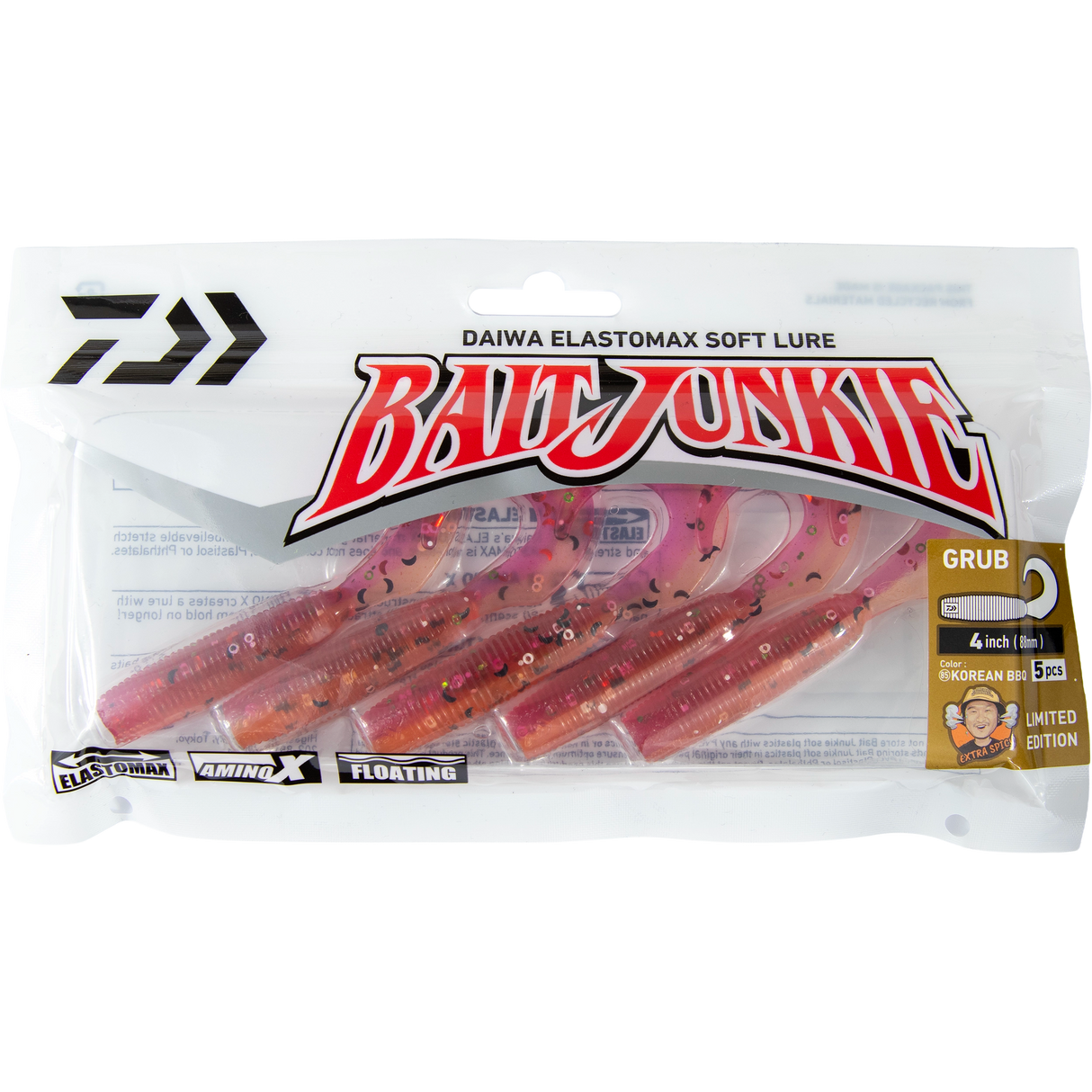 Daiwa Bait Junkie - 4" Grub Korean BBQ