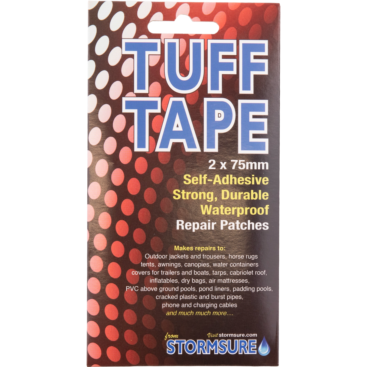 Stormsure TUFF Tape Patches 2x75mm