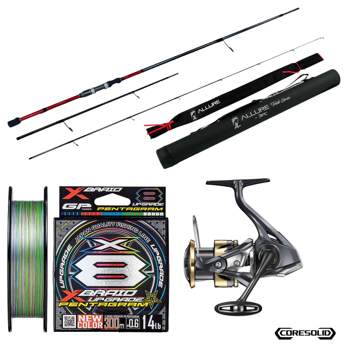 Shimano - 25 ULTEGRA C3000HG + Assassin - Allure Spin 7MH-3 Travel Combo