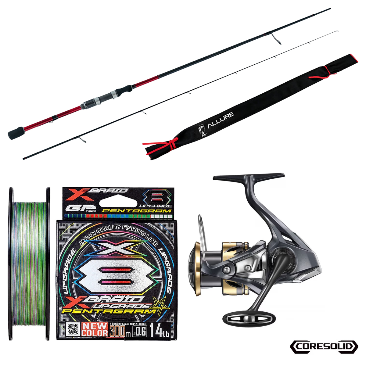 Shimano - 25 ULTEGRA C3000HG + Assassin - Allure Spin 7M Softbaiting Combo