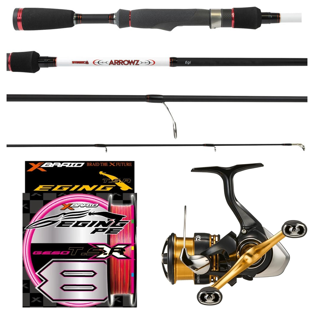 Daiwa - 23 LEGALIS LT2500S-DH + Atomic - Arrowz Egi Spin 8'3", 2pc, 1.5 - 3.0 Squid Combo