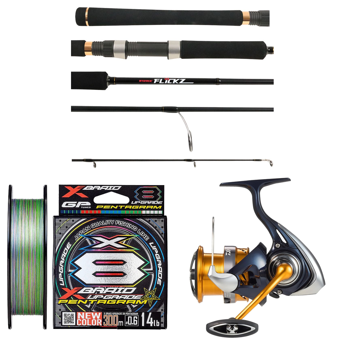Daiwa - 24REVROS LT4000-CXH + Atomic - Flickz Spin Medium Heavy Combo