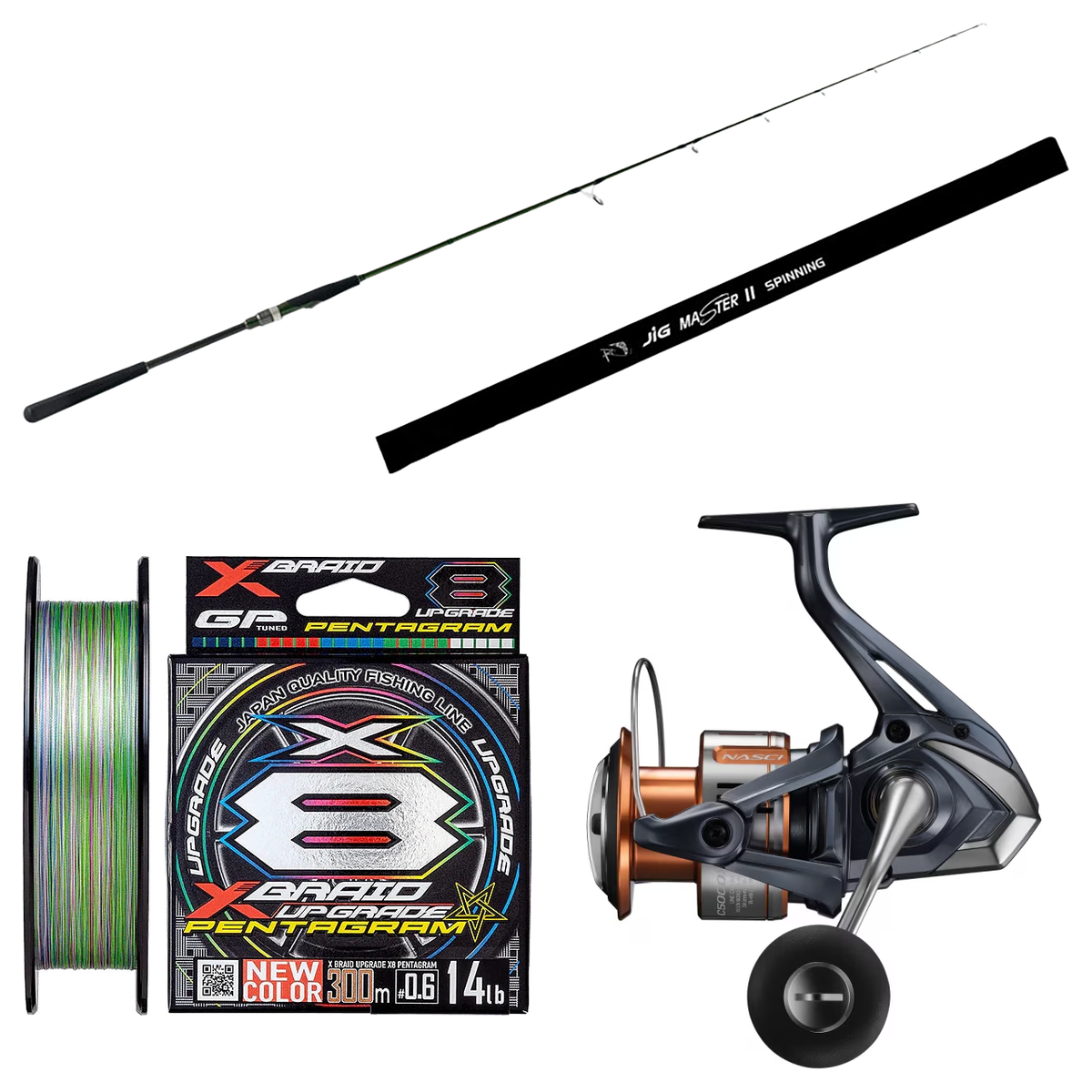 Shimano - 26 NASCI C5000XG + Assassin - Jigmaster II Slow 6M-S Spin Slow-Pitch Jigging Combo