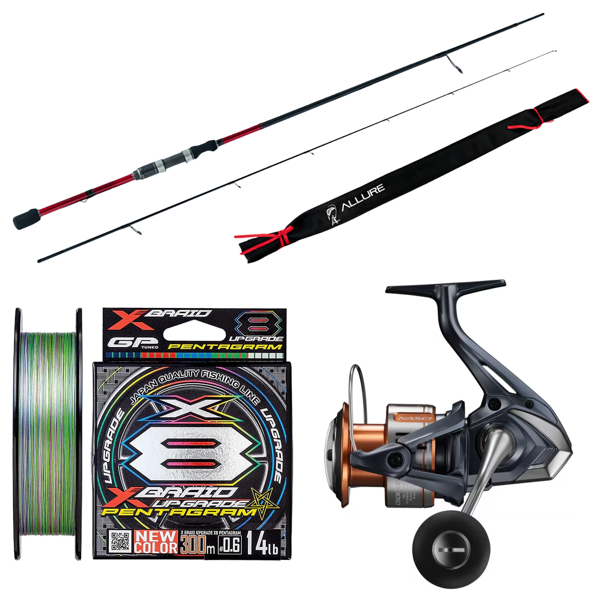 Shimano - 26 NASCI C5000XG + Assassin - Allure Spin 7H 2pc Heavy Softbaiting Combo
