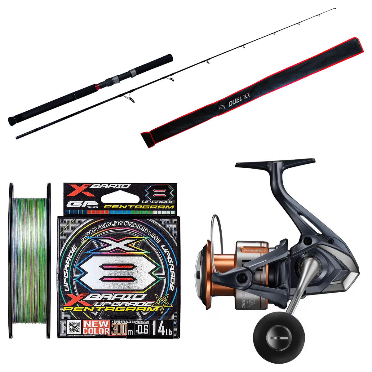Shimano - 26 NASCI C5000XG + Assassin - Duel XT 8M Heavy Spin Combo