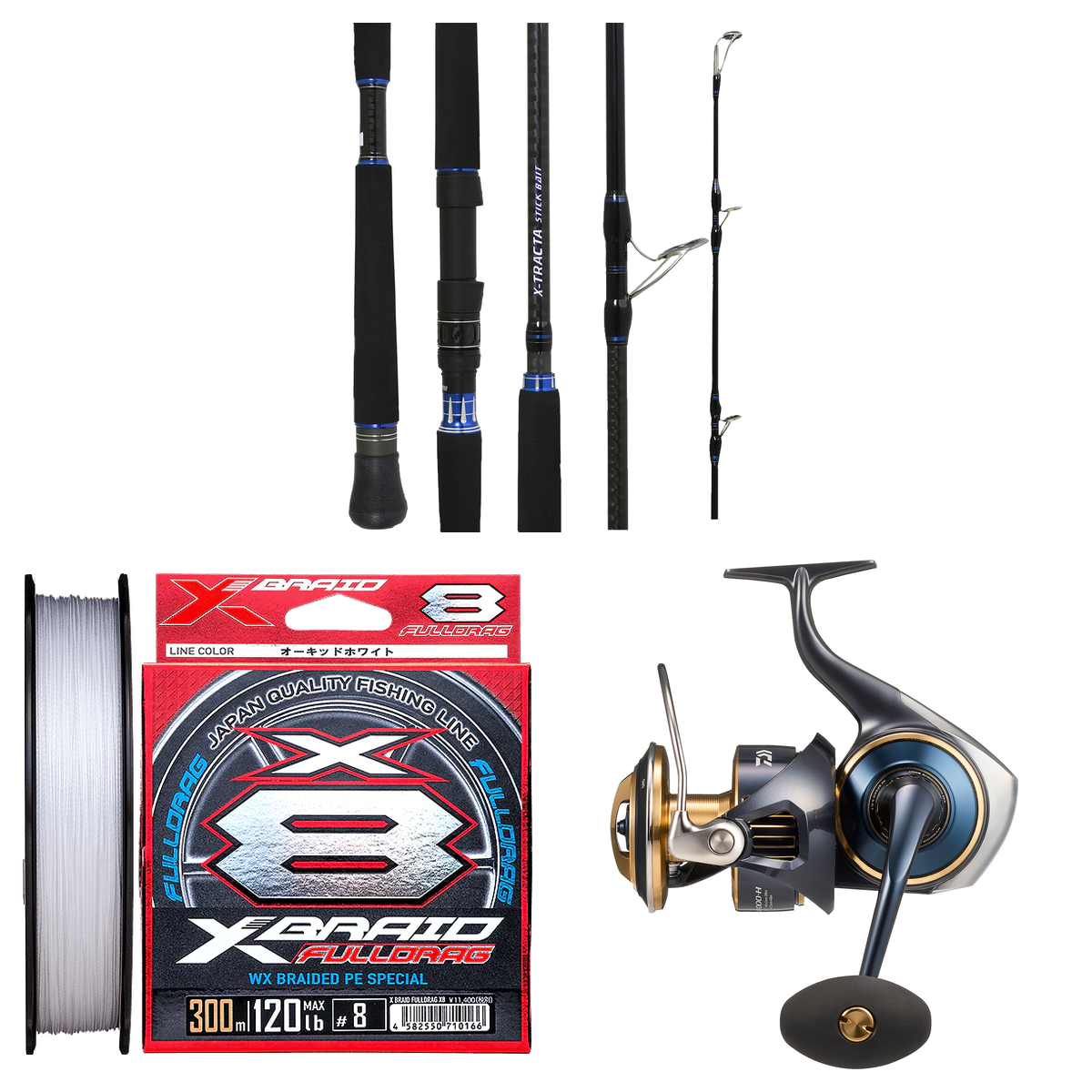 Daiwa - 25 SALTIGA 18000-H + Samurai - X-Tracta Stickbait Topwater Combo