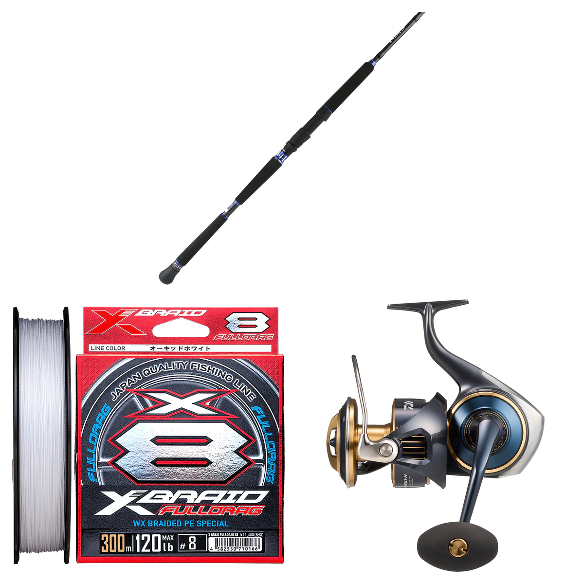 Daiwa - 25 SALTIGA 18000-H + Samurai - X-Tracta Pop 7'6 Topwater Combo