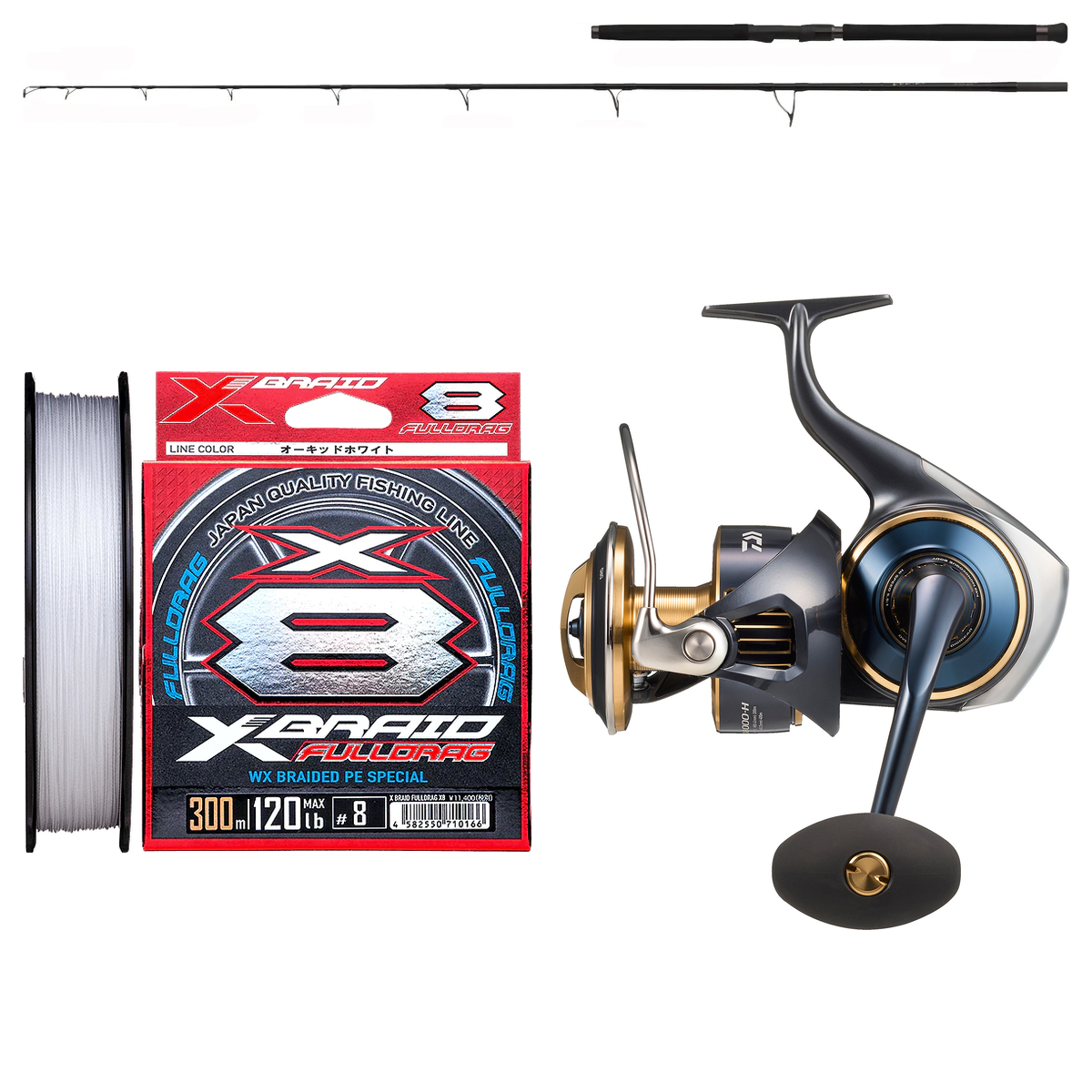 Daiwa - 25 SALTIGA 18000-H + Zenaq - Tobizo TC86-110G Type R Topwater Combo