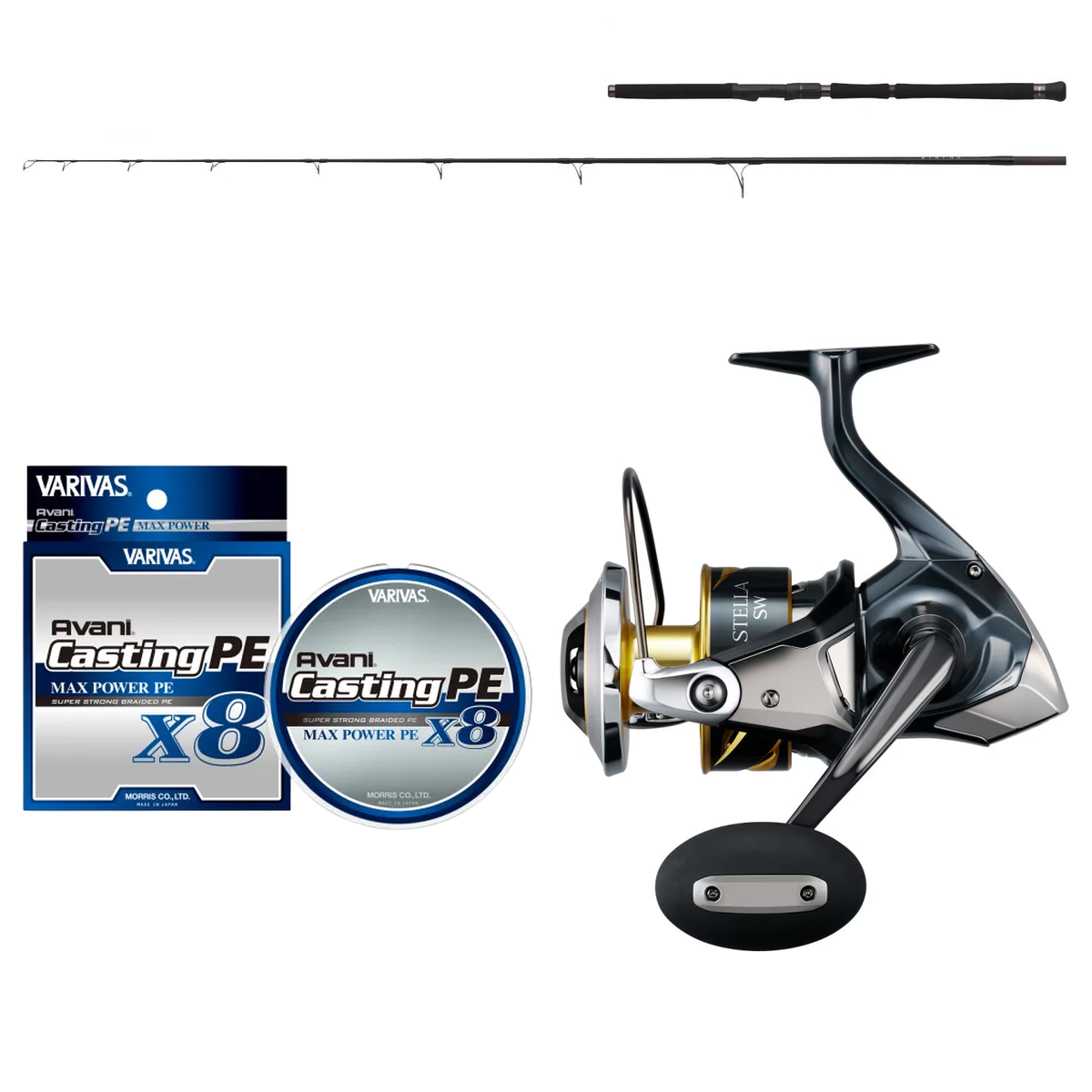 Shimano - 25 STELLA SW 14000XG + Zenaq - SINPAA SC81-80 Hiramasa Topwater Combo