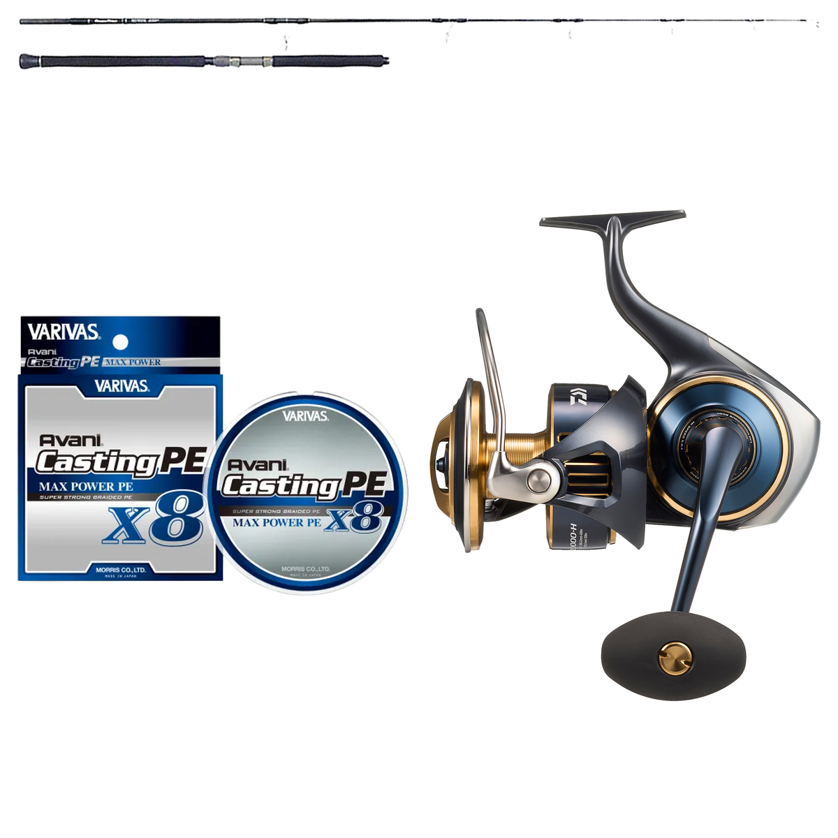 Daiwa - 25 SALTIGA 20000-H + Ripple Fisher - OceanRidge Reversal GT80 Nano Topwater Combo