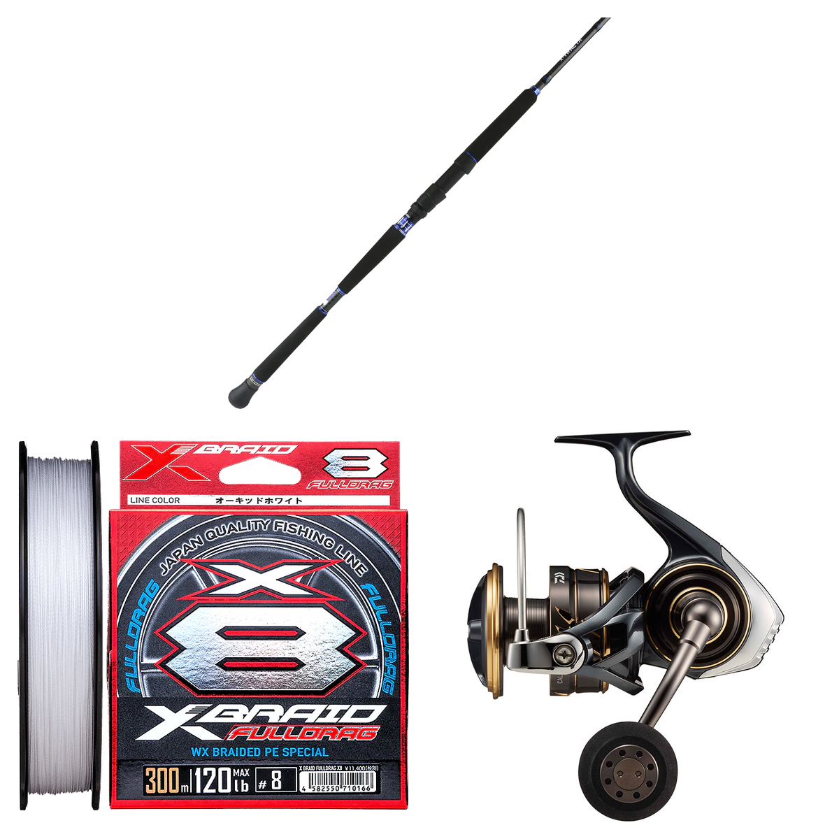 Daiwa - 22 CALDIA SW 14000-H + Samurai - X-Tracta Pop 7'6 PE 6 - 10 Topwater Combo