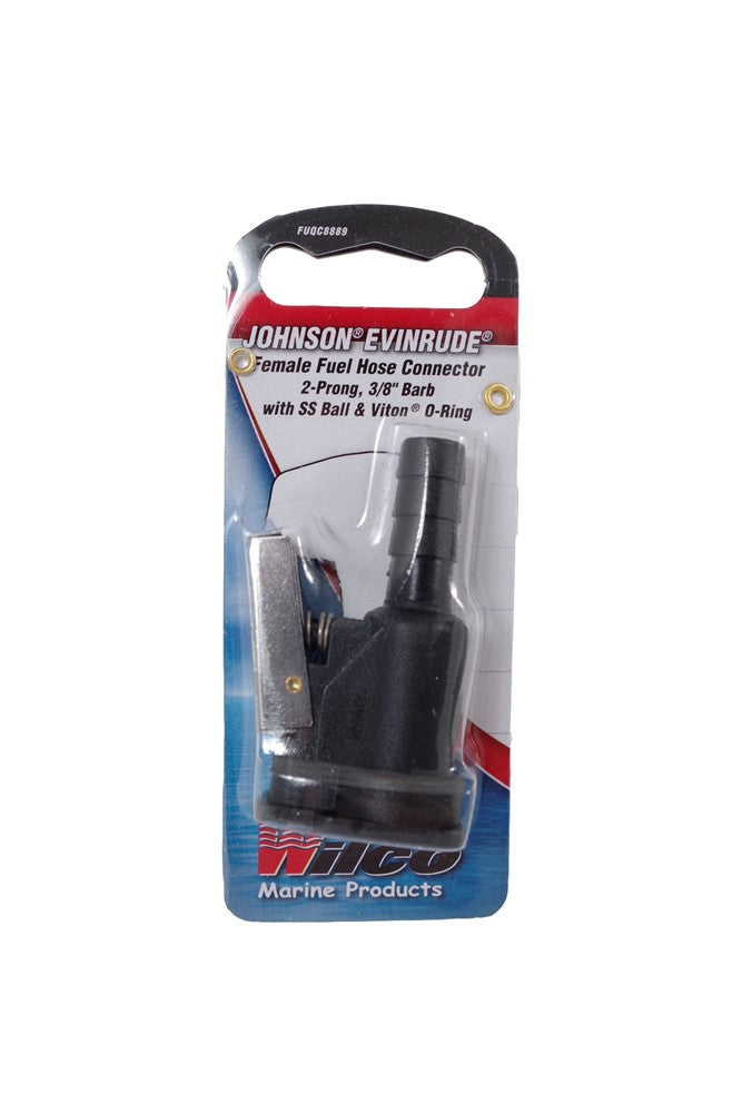 Hutchwilco - Johnson/Evinrude Female Fuel Hose Connector 2 Prong 3/8" Barb