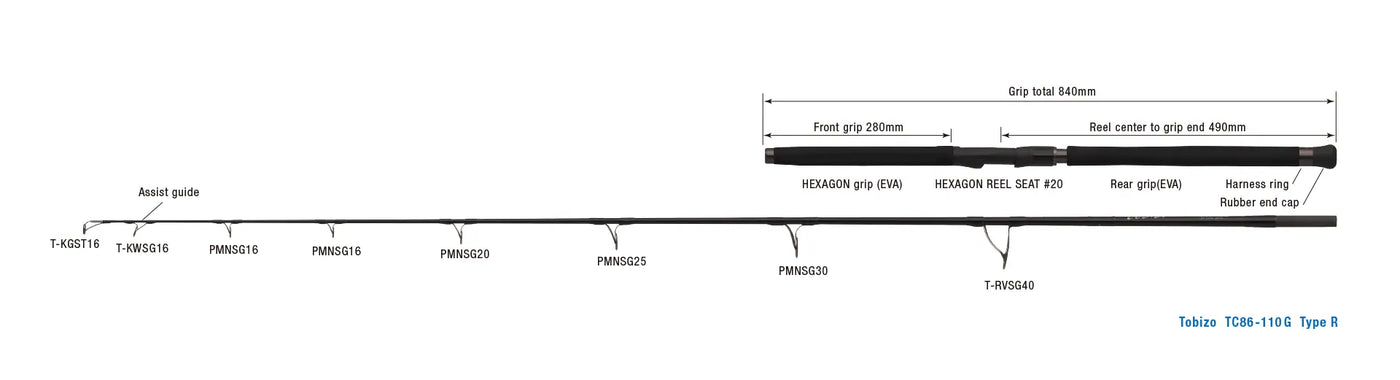 Zenaq - Tobizo TC86-110G Type R Topwater Rod