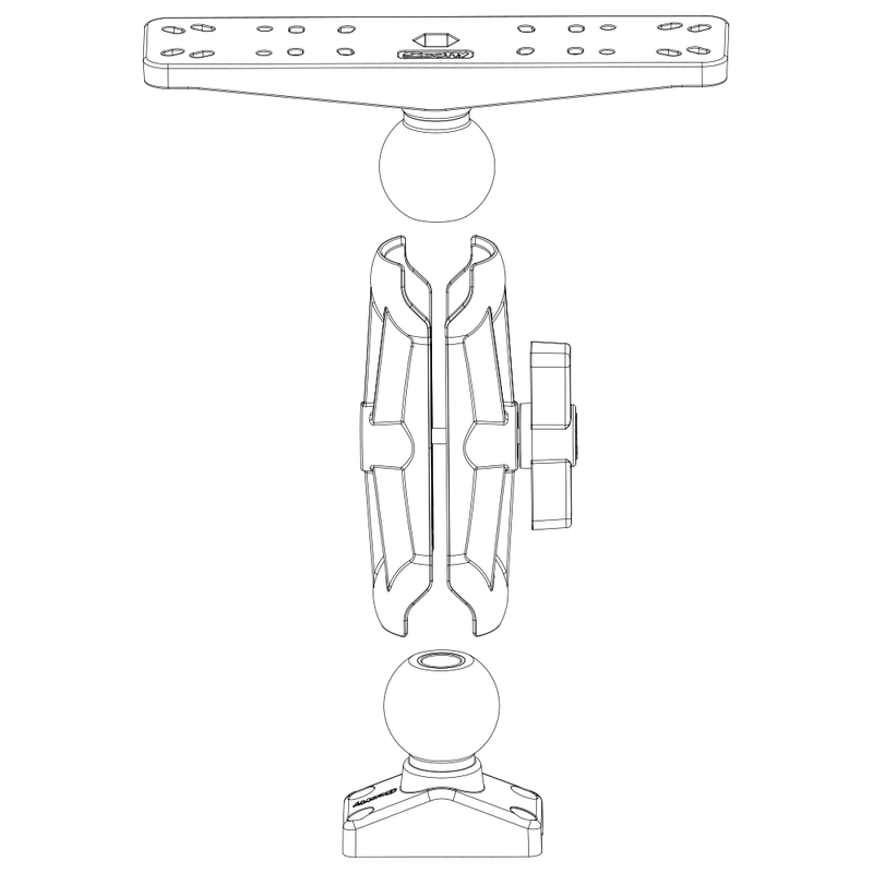 Scotty - 176 - 2.25" Ball System Base