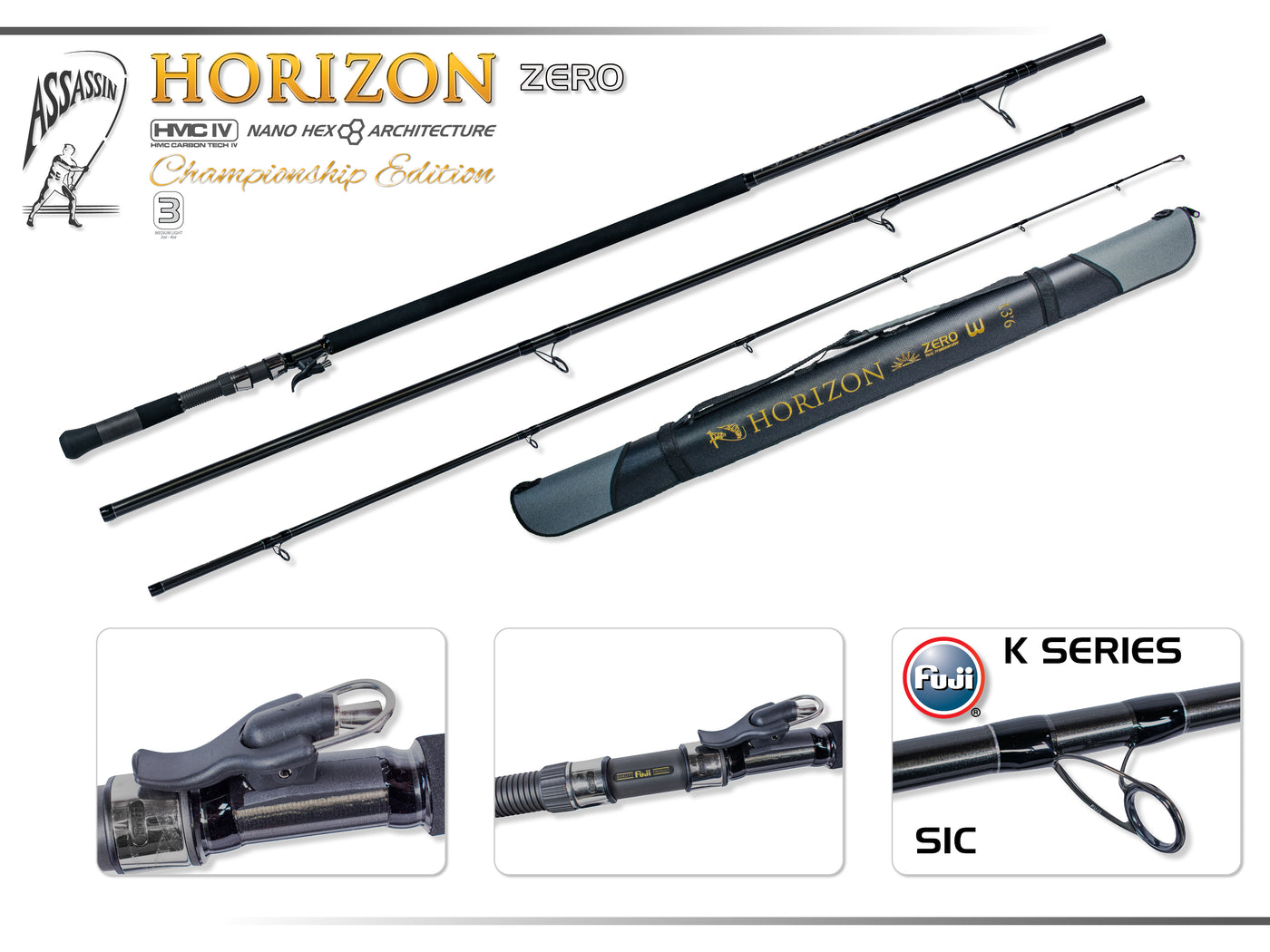 Assassin - Horizon Zero Championship Edition - 13'6" Pearl Silver (#3) Surf Rod