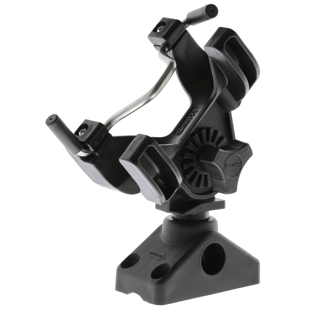 Scotty - R-5 Universal Rod Holder, Black, w/ 0241 Side / Deck Mount