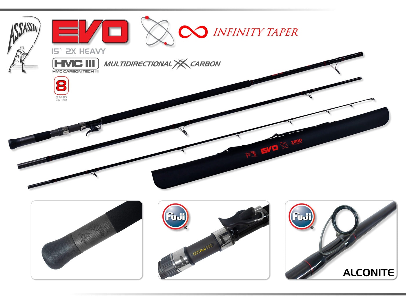 Assassin - EVO Zero 15' Extra Heavy #7 Surf Rod