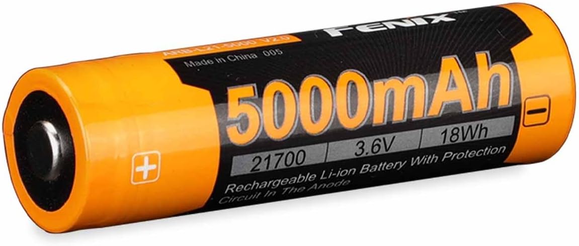 Fenix - Battery 21700 5000mAh USB C Rechargeable