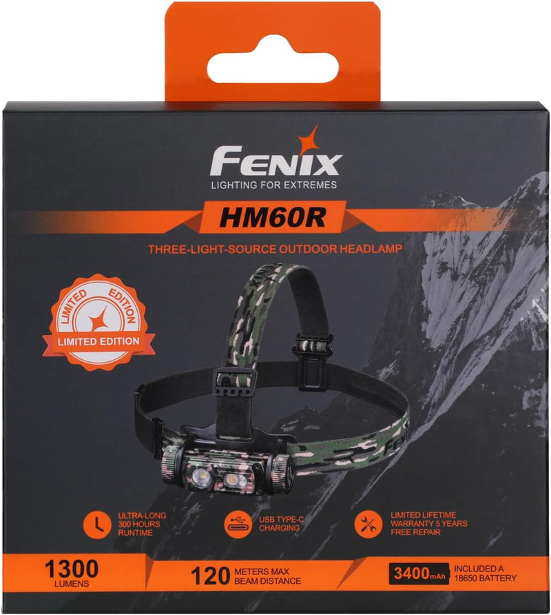 Fenix - Headlamp HM60R Camouflage (1300 lumens)