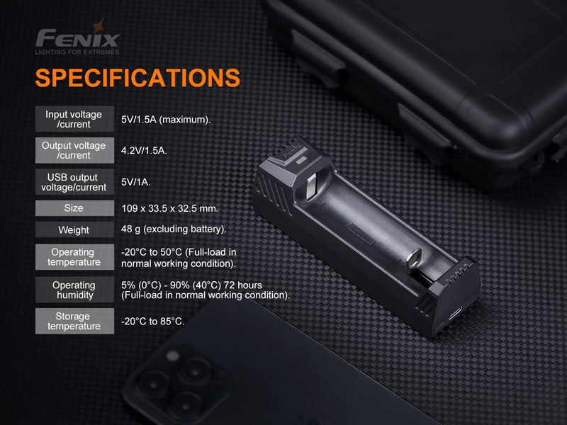 Fenix - Battery Charger X1 V2.0- 1 slots