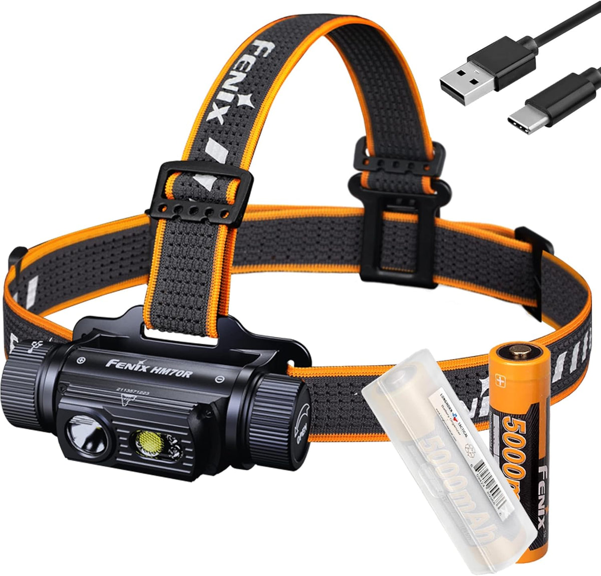 Fenix - Headlamp HM70R (1,600 lumens) Black