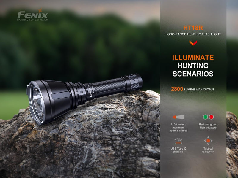 Fenix - Flashlight HT18R (2,800 lumens) Black