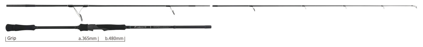 Yamaga Blanks - EARLY for Mobile 76MMH Spinning Rod (3 piece)