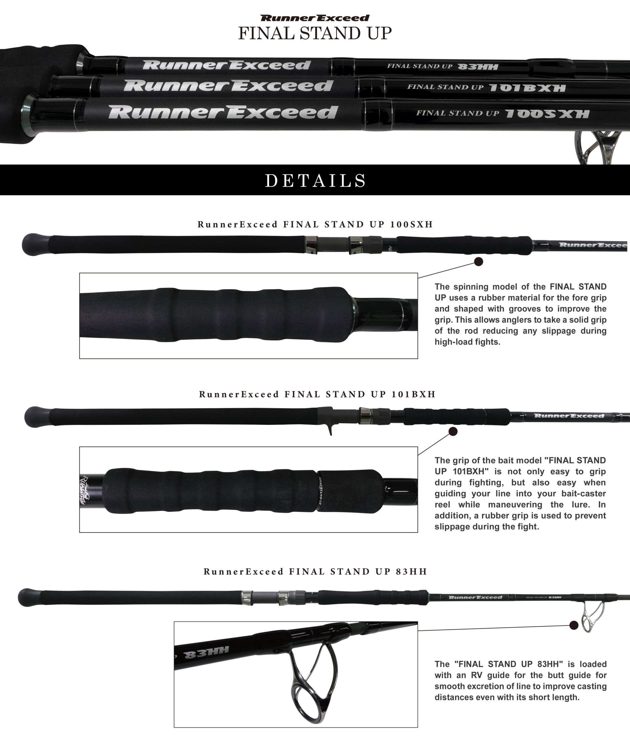 Ripple Fisher RunnerExceed FINAL STAND UP 100SXH Topwater Rod | NZ