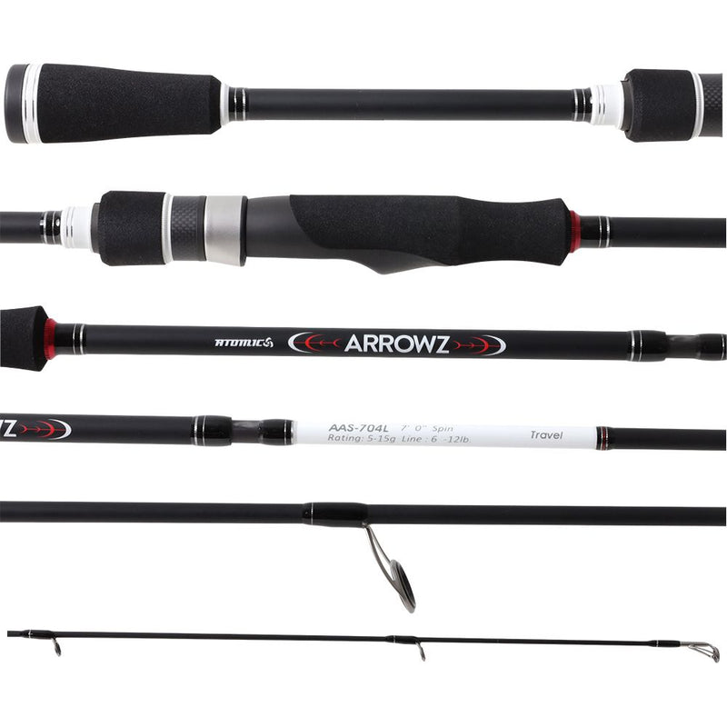 Atomic - Arrowz Travel Spin 7', 4 pc, 6 - 12lb Spinning Rod