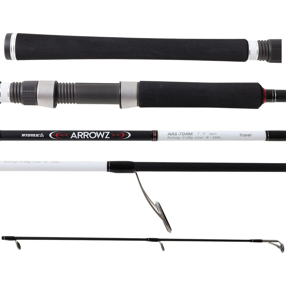 Atomic - Arrowz Travel Spin 7', 4 pc, 8 - 16lb Spinning Rod