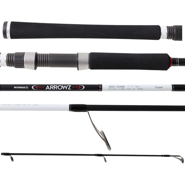 Atomic - Arrowz Travel Spin 7', 4 pc, 8 - 16lb Spinning Rod