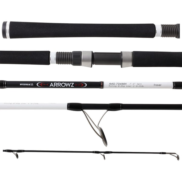 Atomic - Arrowz Travel Spin 7', 4 pc, 10 - 25lb Spinning Rod