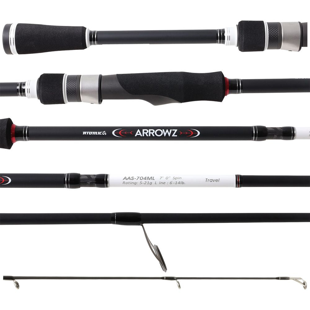 Atomic - Arrowz Travel Spin 7', 4 pc, 6 - 14lb Spinning Rod