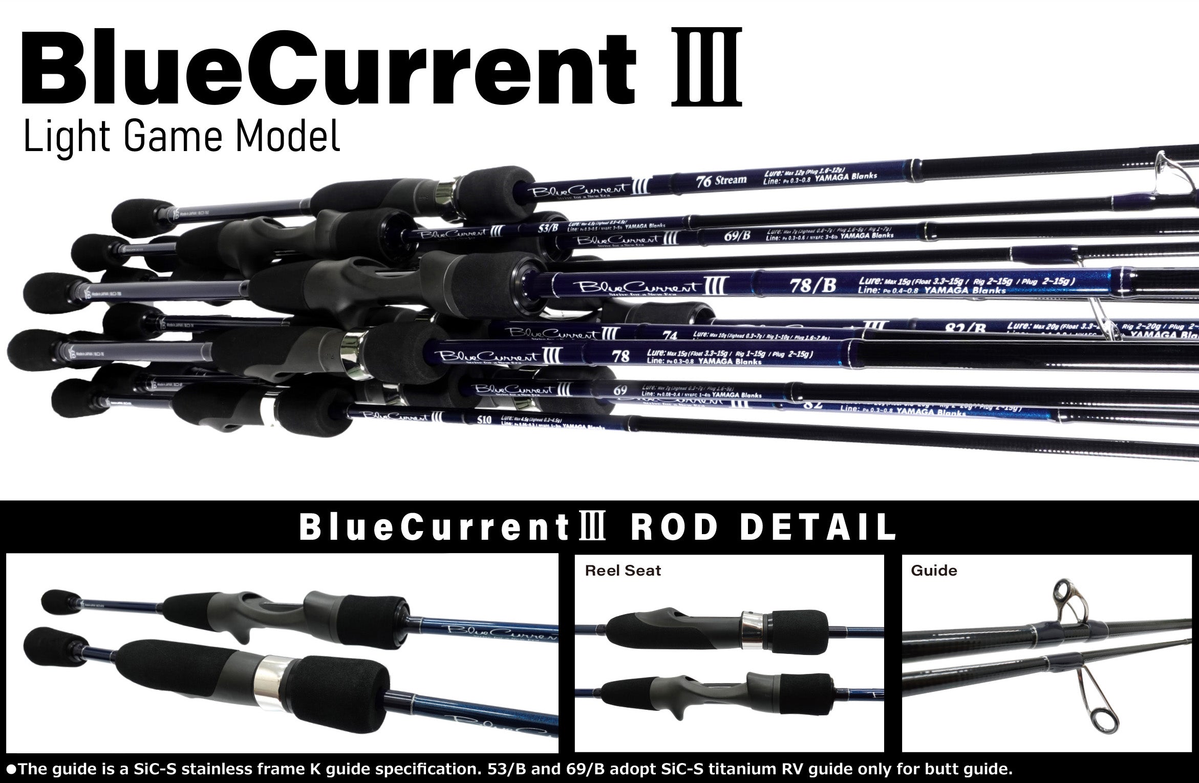 Yamaga Blanks - Blue Current III 69 – Monster Fishing