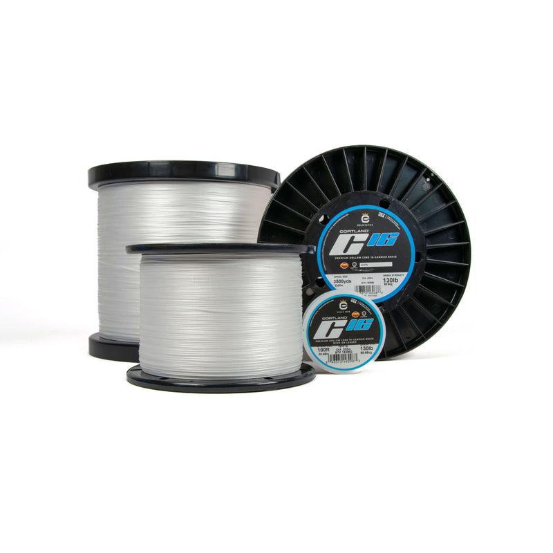 Cortland - C-16 Super Braid Hollow-Core White