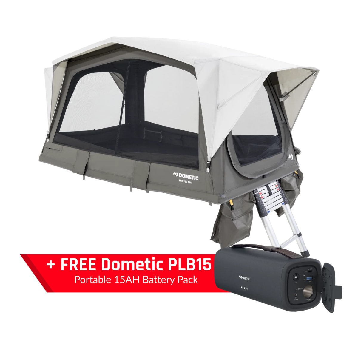 Dometic - TRT140 AIR 300D Inflatable Rooftop Tent + FREE Dometic - PLB15