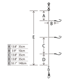Hayabusa – Blue Runner Sabiki (Flash Blue Hage-Aurora, 3 Hooks)