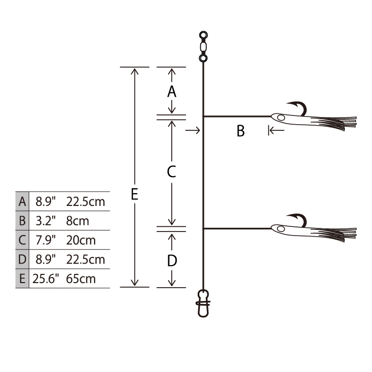 Hayabusa - Jigging Sabiki: Squid Bait