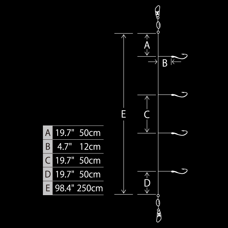Hayabusa - Super Strong Sabiki: Saba-Kawa & Gold Flasher (4 Hooks)