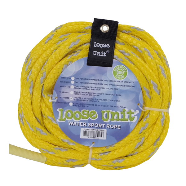 Loose Unit PT34 Tow Rope | 3-4 Person Floating Rope | Monster Fishing