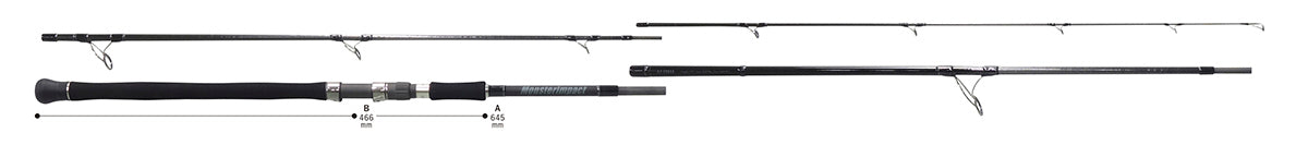 Ripple Fisher - MonsterImpact 113HH 4pc Spinning Rod