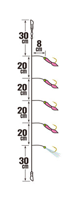 Sasame - Pink Shrimp Sabiki