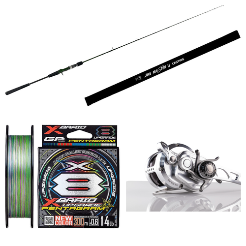 Next - Ocean 50 Overhead Reel RH SG + Assassin - Jigmaster II Slow 6MH-C Overhead Rod Capt Snap Combo