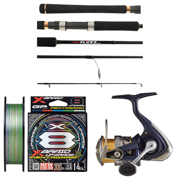 Daiwa - 20 Crest LT3000-C + Atomic - Flickz Spin Medium Heavy, 6'10, 2 pc, 12 - 24lb PE1 Softbaiting Combo