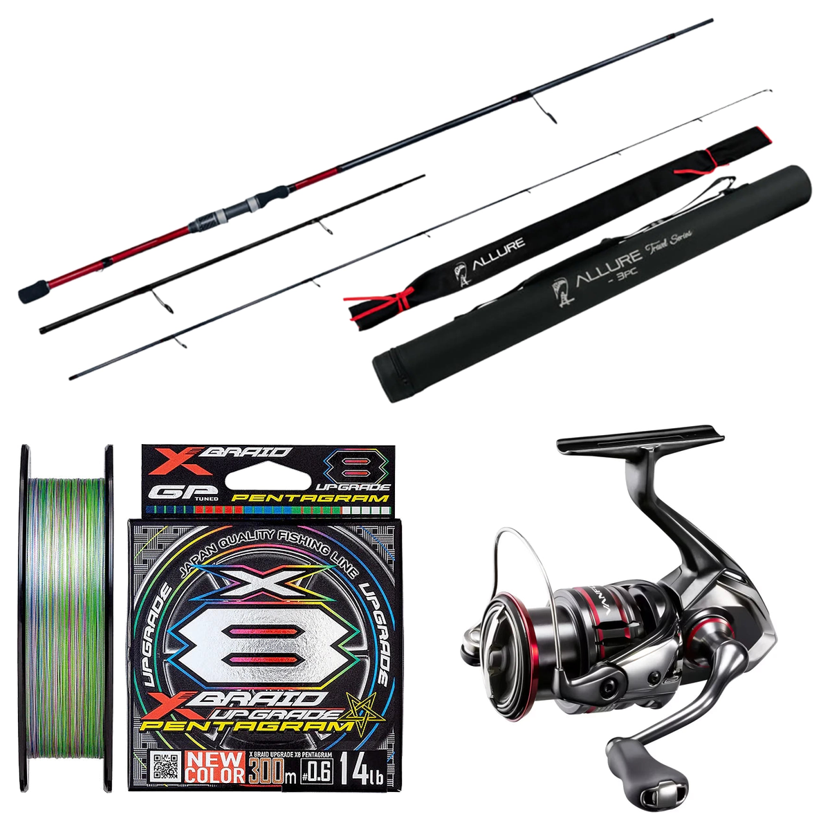 Shimano - VANFORD 2500HG + Assassin - Allure Spin 7MH-3 Travel Combo