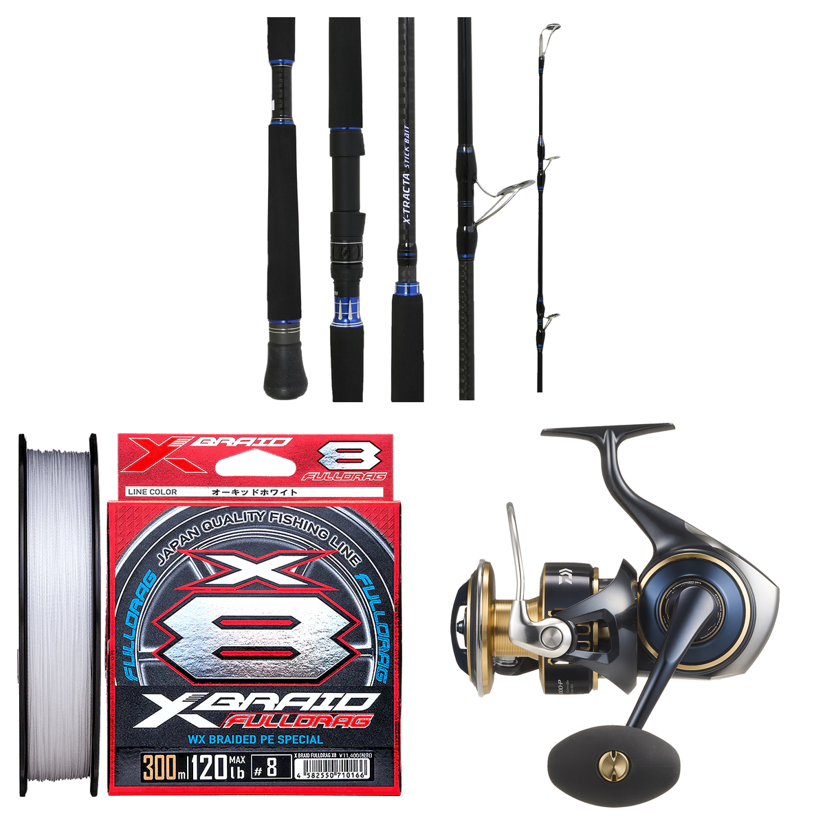 Daiwa - 25 SALTIGA 14000-XH + Samurai - X-Tracta StickBait 8' Combo