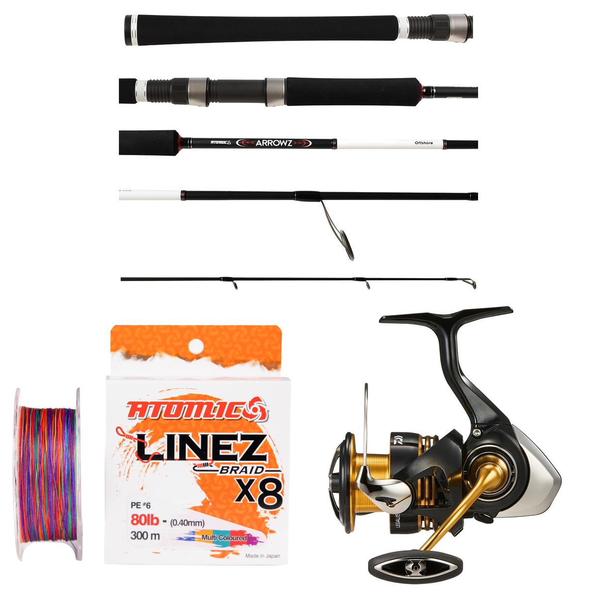 Daiwa - 23 LEGALIS LT3000D-C + Atomic - Arrowz Offshore Spin 7' Softbaiting Combo