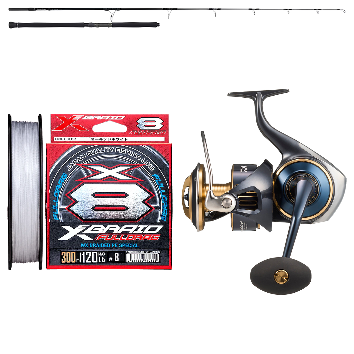 Daiwa - 25 SALTIGA 18000-H + Ripple Fisher - OceanRidge LongCast GT82 Nano Topwater Combo